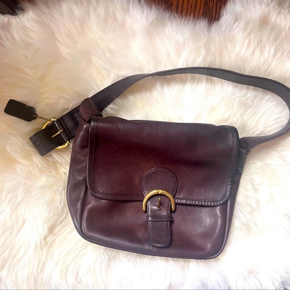 Coach Bedford Flap vintage shoulder bag Mahogany Brown